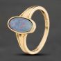 Second Hand Yellow Gold Opal Doublet Oval Dress Ring 41104837