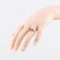Second Hand 9ct Yellow Gold Amethyst Three Stone Ring 41104853