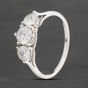 Second Hand 9ct White Gold Cubic Zirconia Three Stone Ring 41104860