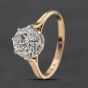 Second Hand 9ct Yellow Gold Cubic Zirconia Solitaire Ring 41104864