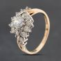 Second Hand 9ct Yellow Gold Cubic Zirconia Cluster Ring 41104865