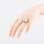 Second Hand 9ct Yellow Gold Garnet & Cubic Zirconia Seven Stone Ring 41104868