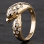 Second Hand 9ct Yellow Gold Cubic Zirconia Dolphin Ring 4110650