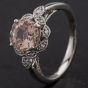Second Hand 18ct White Gold Emmy London Morganite and Diamond Fancy Cluster Ring 4112065