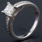Second Hand Platinum Princess Cut Diamond Solitaire Channel Set Ring 4112072