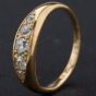 Second Hand 18ct Yellow Gold Antique Diamonds Boat Set Ring 4112075