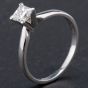 Second Hand Platinum Princess Cut Diamond 4 Claw Set Solitaire Ring 4112098