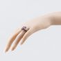 Second Hand 18ct White Gold 14.00ct Garnet & 0.48ct Brilliant Cut Diamond Cluster Ring 41121029