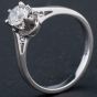 Second Hand 18ct White Gold Brilliant Cut Diamond Solitaire Ring 4112180