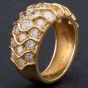 Second Hand 18ct Yellow Gold Boodle Designer Graduated Triple Row Brilliant Cut Diamond Ring 4112187