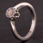 Second Hand 18ct White Gold 0.45ct Illusion Set Diamond Solitaire Ring 4112857