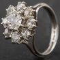 Second Hand 18ct White Gold Old Cut 2.00ct Round Diamond Cluster Ring 4112877