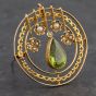 Second Hand Vintage Yellow Gold Peridot & Seed Pearl Brooch 4113077