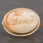 Second Hand 9ct Yellow Gold Cameo Oval Brooch 41131005