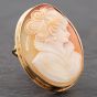 Second Hand 9ct Yellow Gold Cameo Oval Brooch 41131017