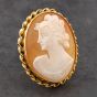 Second Hand Yellow Gold Cameo Brooch 41131020