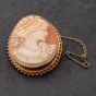 Second Hand Vintage 9ct Yellow Gold Cameo Brooch 41131028