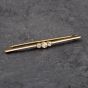 Second Hand Vintage Yellow Gold Brilliant Cut Diamond Three Stone Brooch 41131078