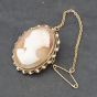 Second Hand 9ct Yellow Gold Cameo Oval Brooch 41131104