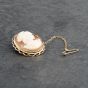 Second Hand 9ct Yellow Gold Cameo Oval Brooch 41131124
