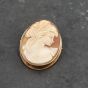 Second Hand 9ct Yellow Gold Cameo Large Oval Brooch 41131136