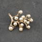 Second Hand 9ct Yellow Gold Pearl Branch Shape Brooch 41131139