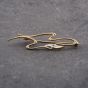 Second Hand 9ct Two Colour Gold Sapphire & Diamond Decorative Ribbon Brooch 41131156
