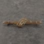 Second Hand Antique Rose Gold Sapphire & Seed Pearl Bar Brooch 41131173
