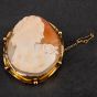 Second Hand Vintage Yellow Gold Cameo Brooch 4113468