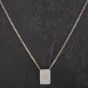 Second Hand 18ct White Gold Two Stone Diamond Oblong Pendant 4114065