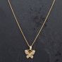 Second Hand 9ct Yellow Gold Cubic Zirconia Set Butterfly Pendant 4114094