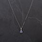 Second Hand 18ct White Gold 18" Iliana Trillion Tanzanite Diamond Pendant 4114096