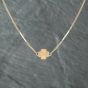 Second Hand 9ct Yellow Gold Poppy Pendant & 15 Inch Curb Chain 41141078