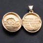 Second Hand 9ct Yellow Gold Oval Angel Embossed Inscription Locket 4114108