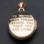 Second Hand 9ct Yellow Gold Oval Angel Embossed Inscription Locket 4114108