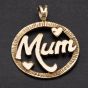 Second Hand 9ct Yellow Gold Round Open Mum Pendant 4114110