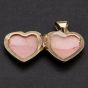 Second Hand 9ct Two Colour Gold Heart Shaped Diamond Set Locket 4114113