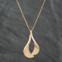 Second Hand 9ct Yellow Gold Open Sails Pendant & 18 Inch Curb Chain 41141141