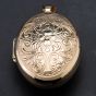 Second Hand 9ct Yellow Gold Oval Flower Design Embossed Locket 4114119