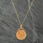 Second Hand 9ct Yellow Gold St George Pendant & 18 Inch Curb Chain 41141208
