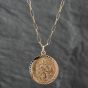 Second Hand 9ct Yellow Gold St Christopher Pendant & 20 Inch Belcher Chain 41141240