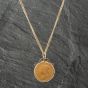 Second Hand Yellow Gold 1898 Victoria Full Sovereign Coin Keeper Pendant & 20 Inch Curb Chain 41141290