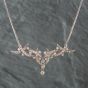 Second Hand 18ct White Gold Diamond Ornate Multi-Stone Pendant & 15 Inch Snake Chain 41141510