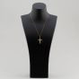 Second Hand 9ct Yellow Gold Crucifix Cross Pendant & 18 Inch Curb Chain 41141530