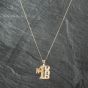 Second Hand 9ct Yellow Gold No 1 Dad Pendant & 18 Inch Curb Chain 41141551