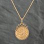 Second Hand 9ct Yellow Gold St George Pendant & 21 Inch Curb Chain 41141570