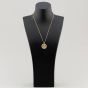 Second Hand 9ct Yellow Gold Round St Christopher Pendant & 19 Inch Paper Link Chain 41141611