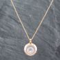Second Hand 18ct Rose Gold Brilliant Cut Diamond Chopard Happy Spirit Round Pendant & 30 Inch Trace Chain 41141628