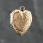 Second Hand Vintage 9ct Yellow Gold Hand Engraved Heart Locket Loose Pendant 41141632