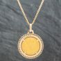 Second Hand Yellow Gold Coin Pendant & 20 Inch Box Chain 41141674